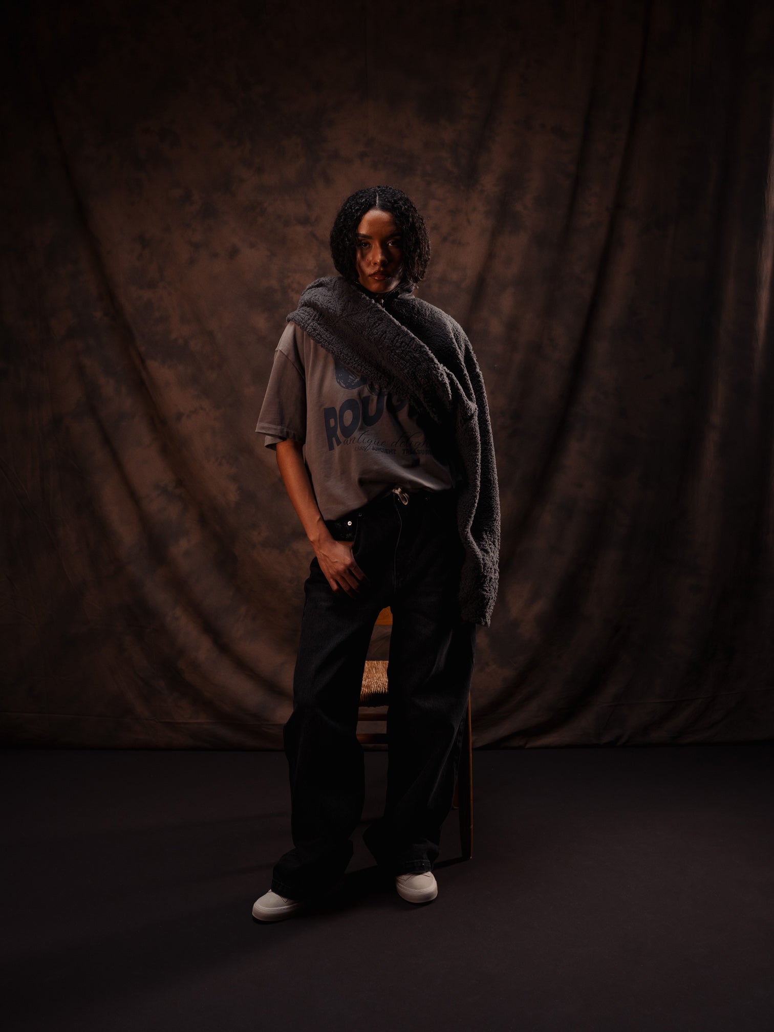 BLEACHED VINTAGE FIG T-SHIRT