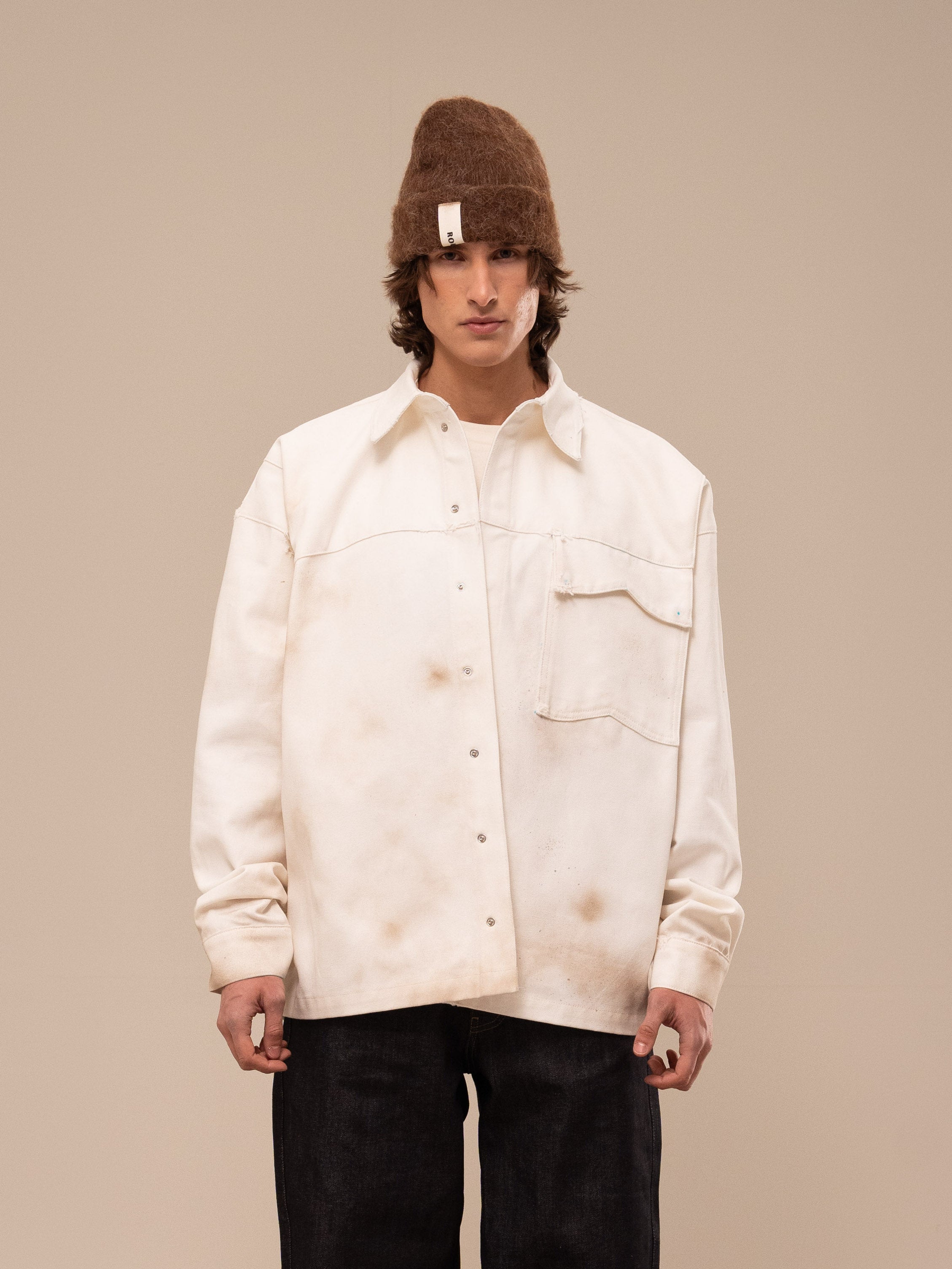 DISTRESSED DENIM SHIRT