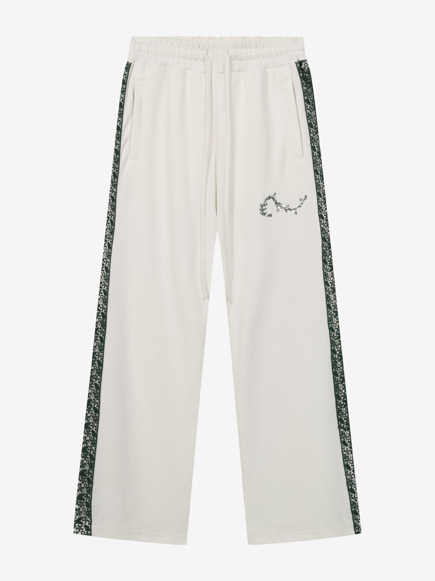 OLIVE TRACK PANTS OFF WHITE