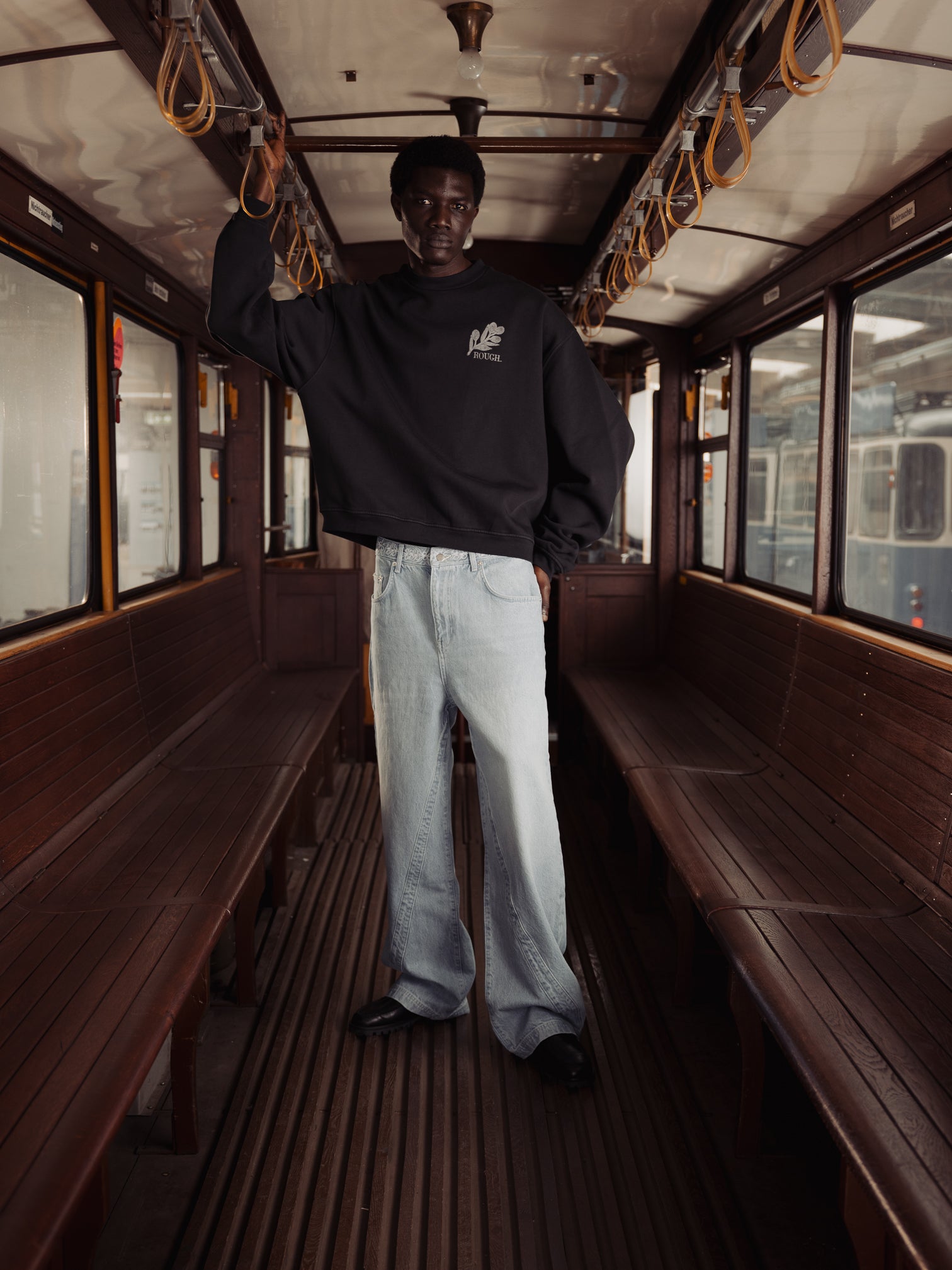 PINNED DOWN DENIM PANTS