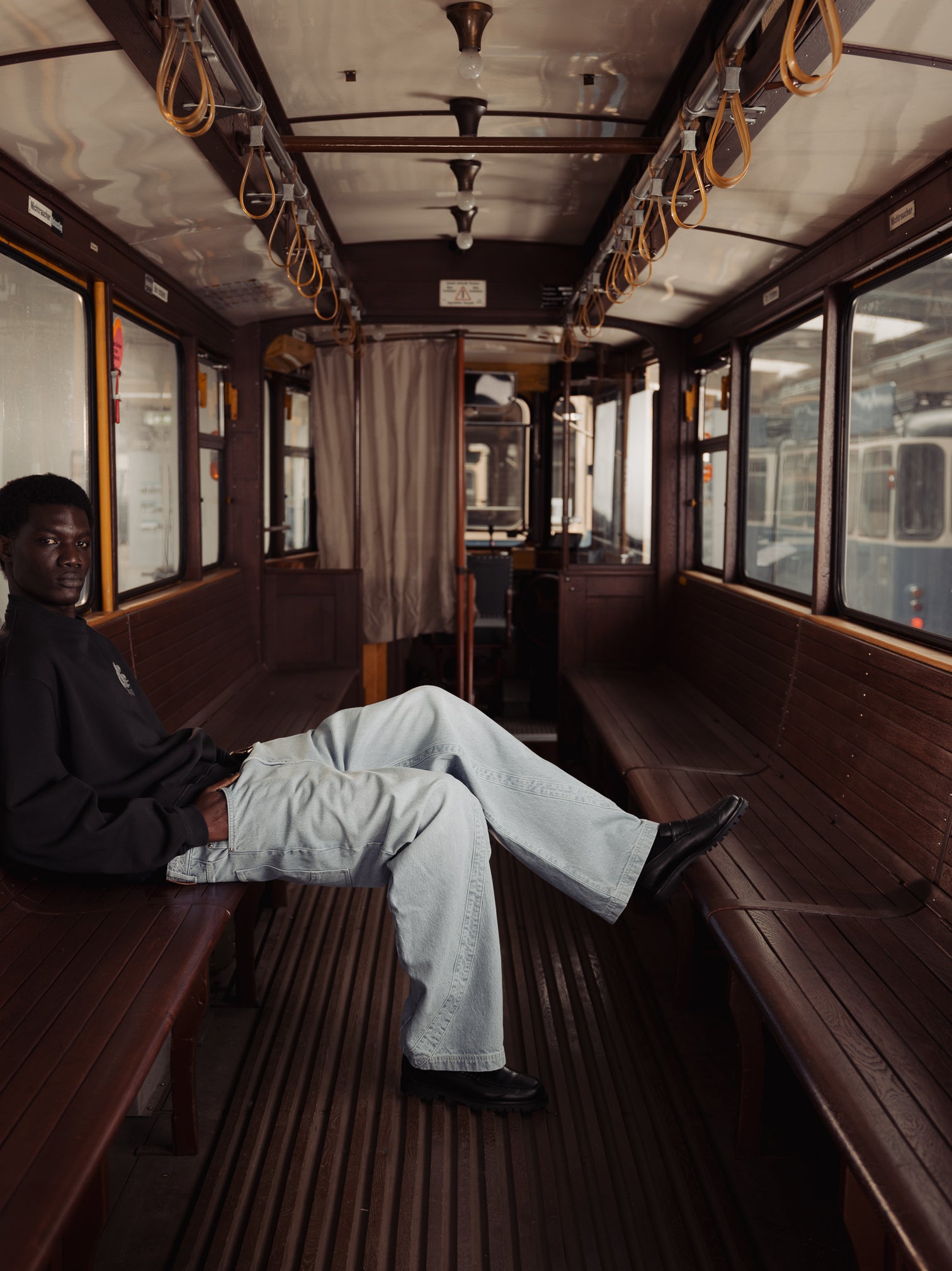 PINNED DOWN DENIM PANTS