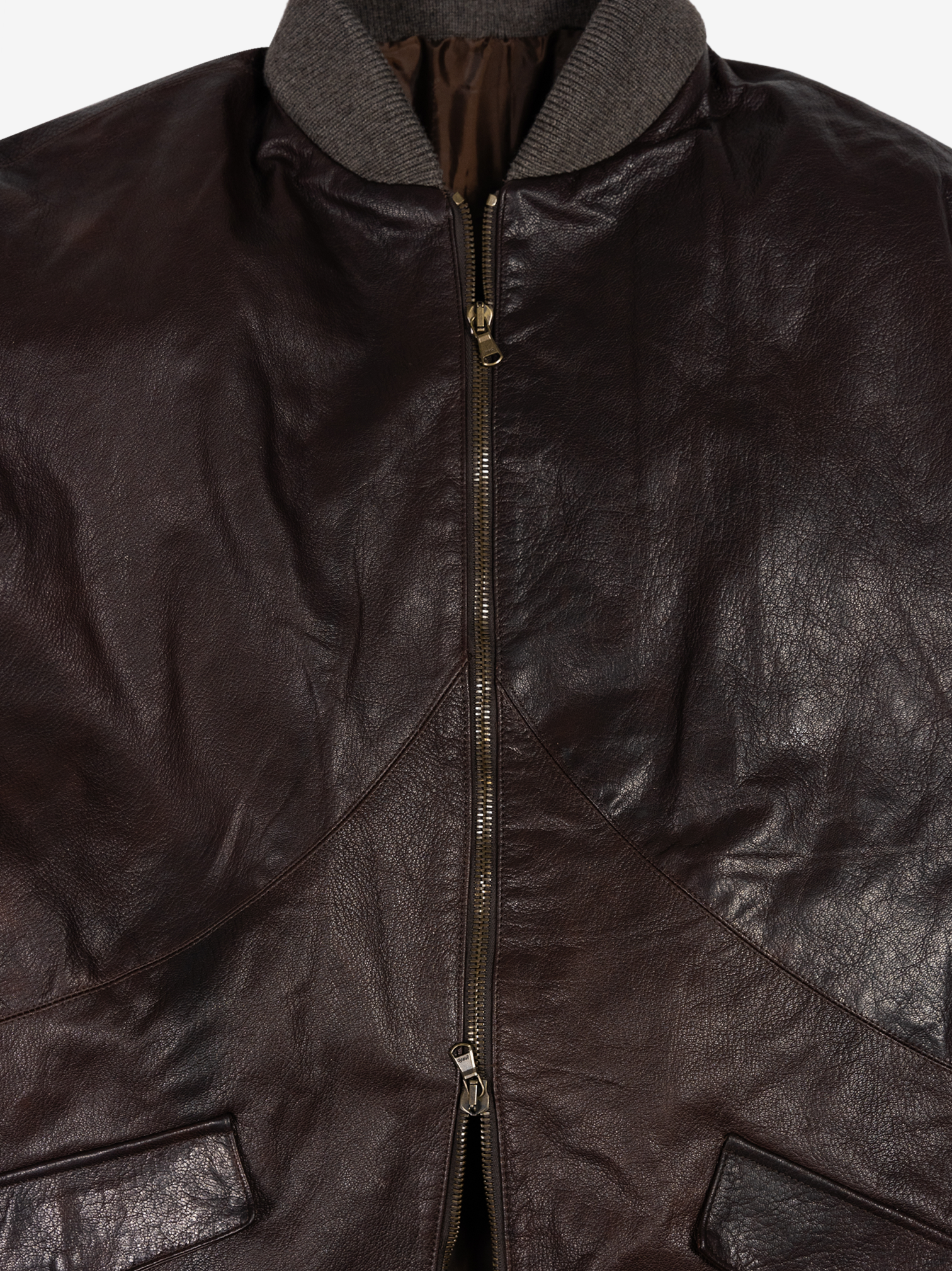 OLYMPUS LEATHER BOMBER COAT
