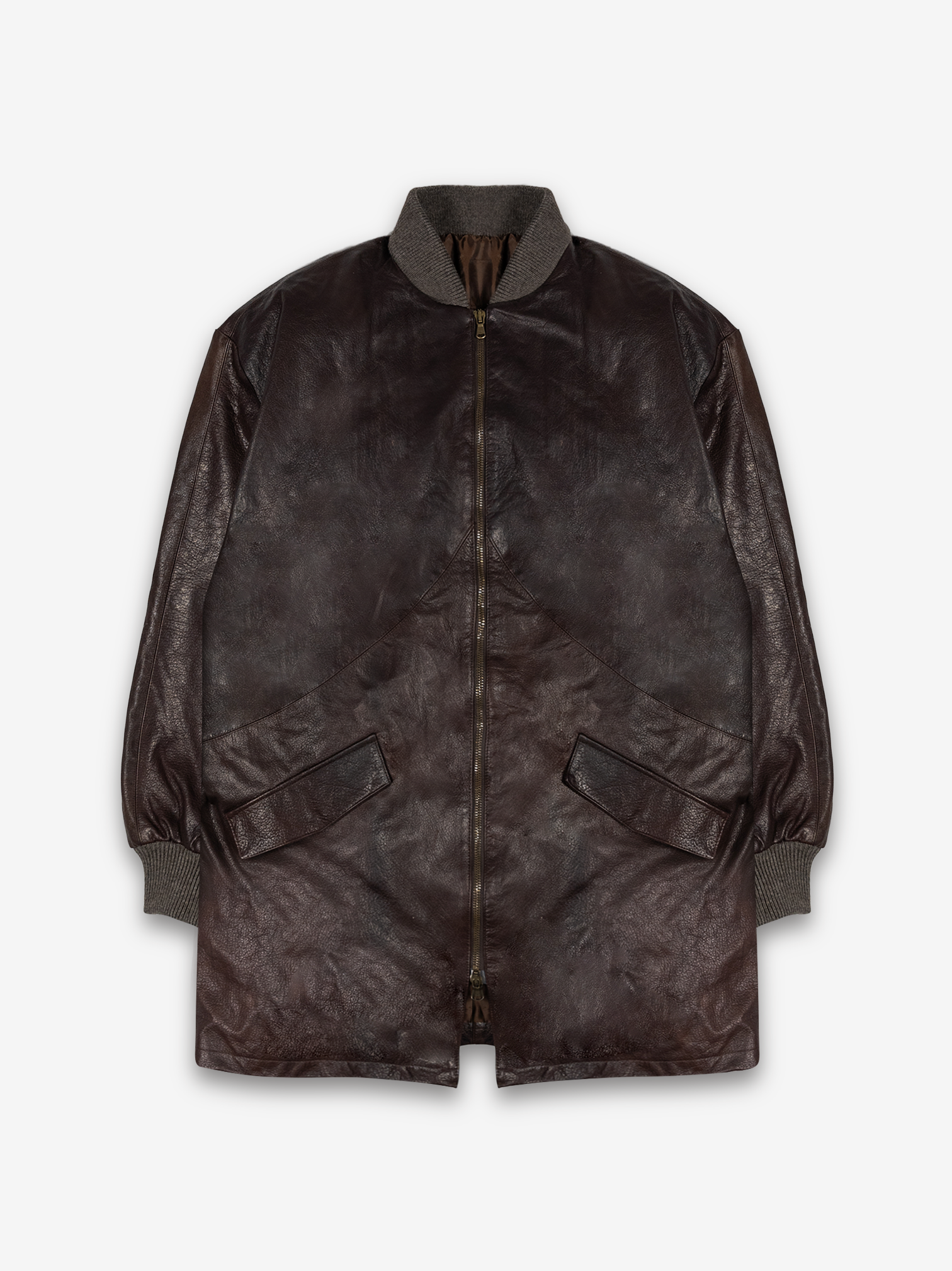 OLYMPUS LEATHER BOMBER COAT