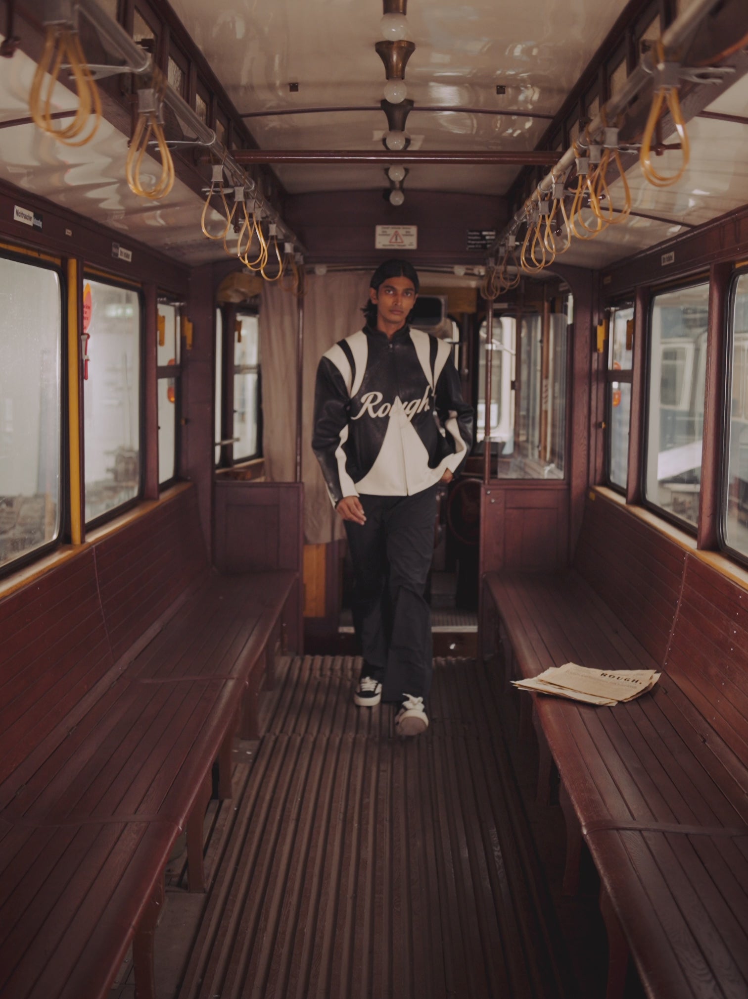 LEATHER RACING BLOUSON