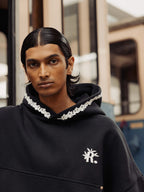 EMBROIDERED HOOD HOODIE