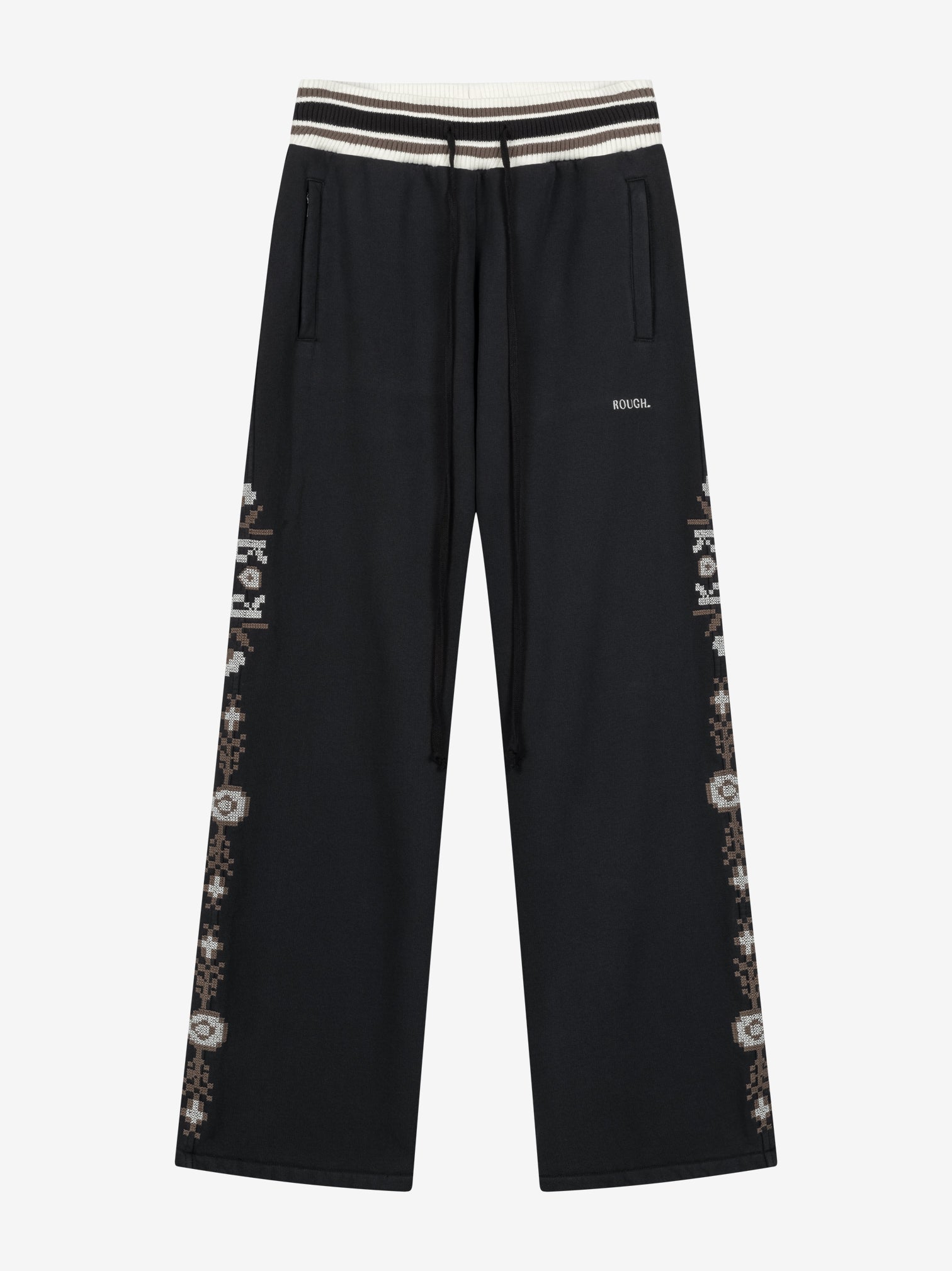 HIGH-RISE CROCHET COTTON PANTS