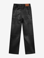 BOOTCUT LEATHER PANTS