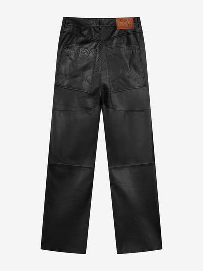BOOTCUT LEATHER PANTS