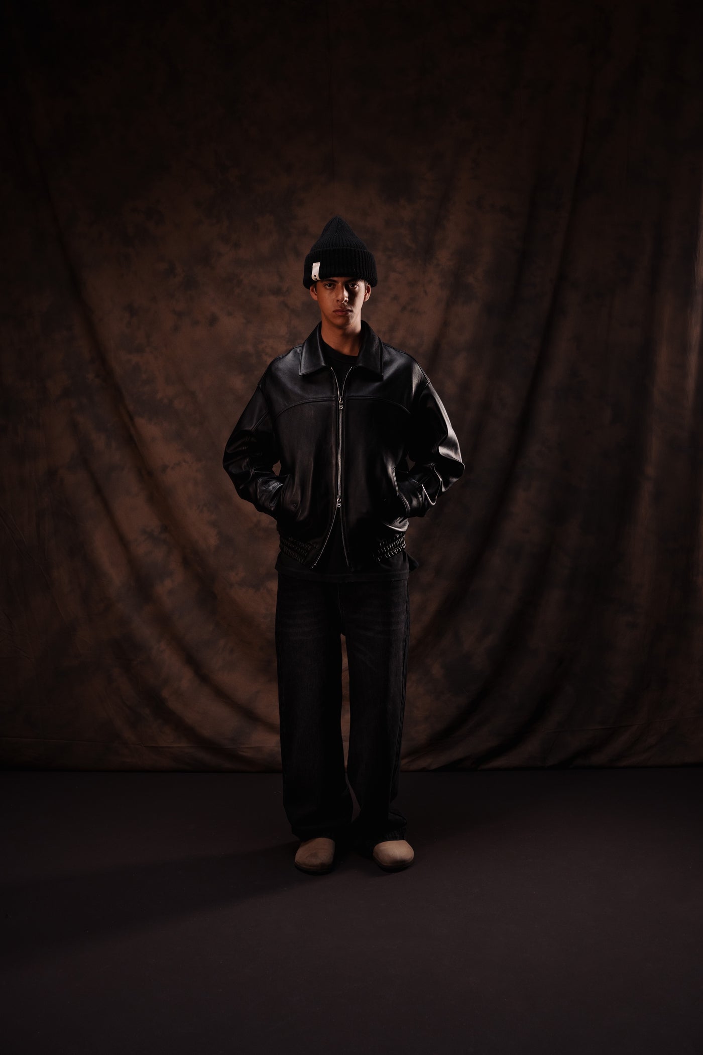 LEATHER BLOUSON