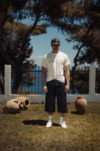 SIGNATURE FITTED T-SHIRT OFF WHITE/BLACK