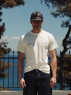 SIGNATURE FITTED T-SHIRT OFF WHITE/BLACK