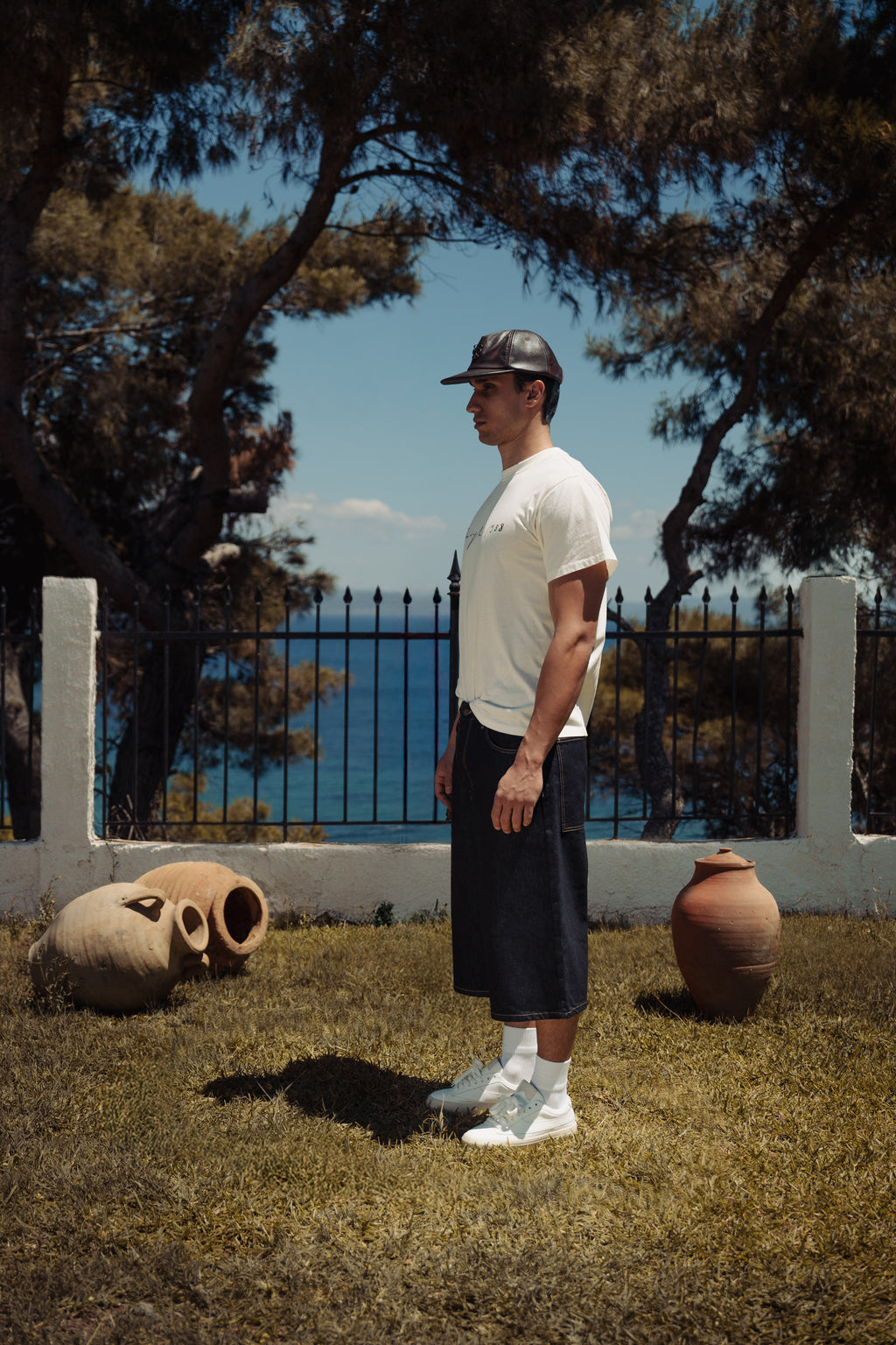 SIGNATURE FITTED T-SHIRT OFF WHITE/BLACK