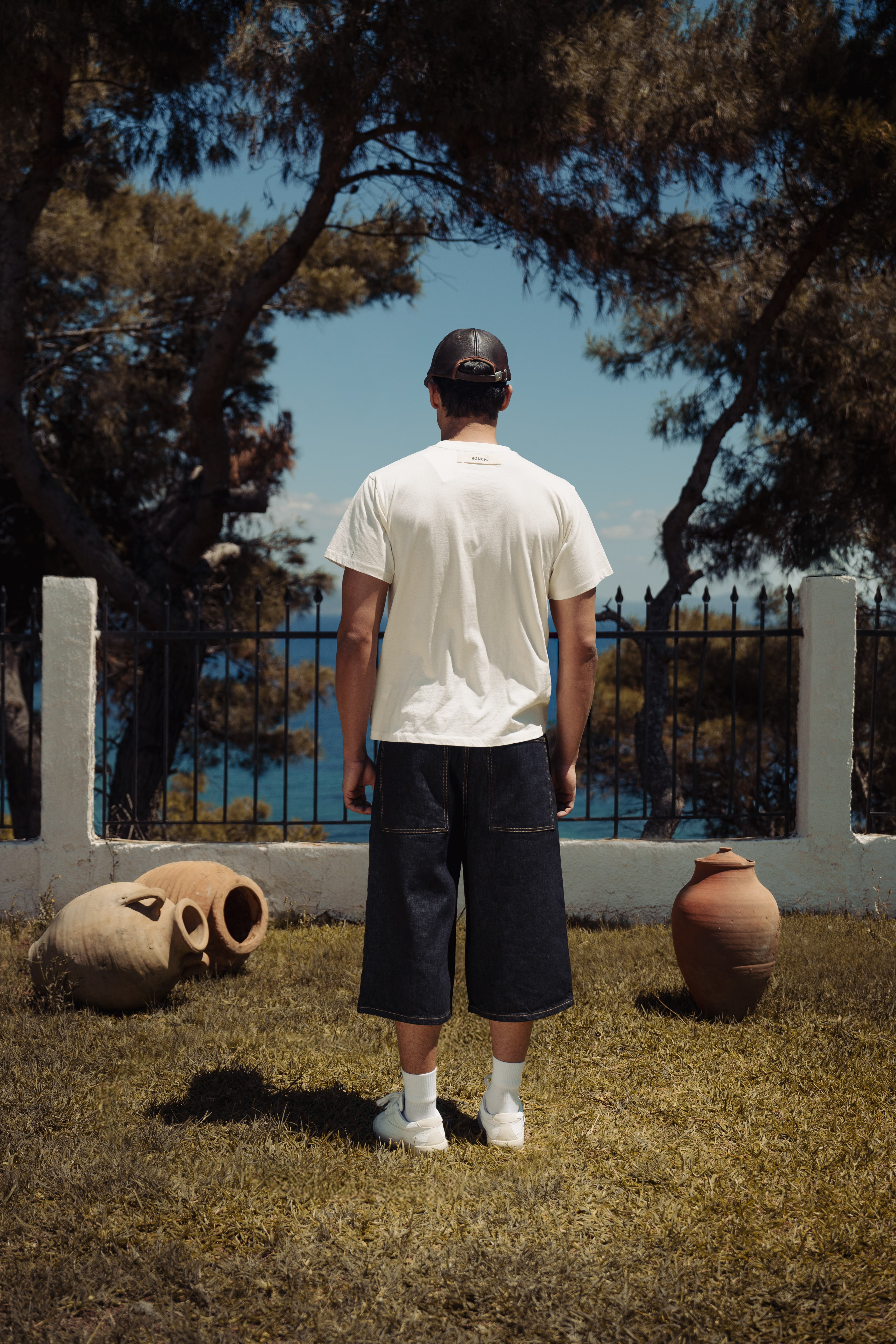 SIGNATURE FITTED T-SHIRT OFF WHITE/BLACK