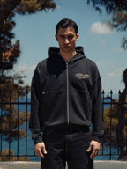 MERMAID ZIP HOODIE BLACK