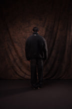 FADED WIDE-LEGGED OLIVE DENIM