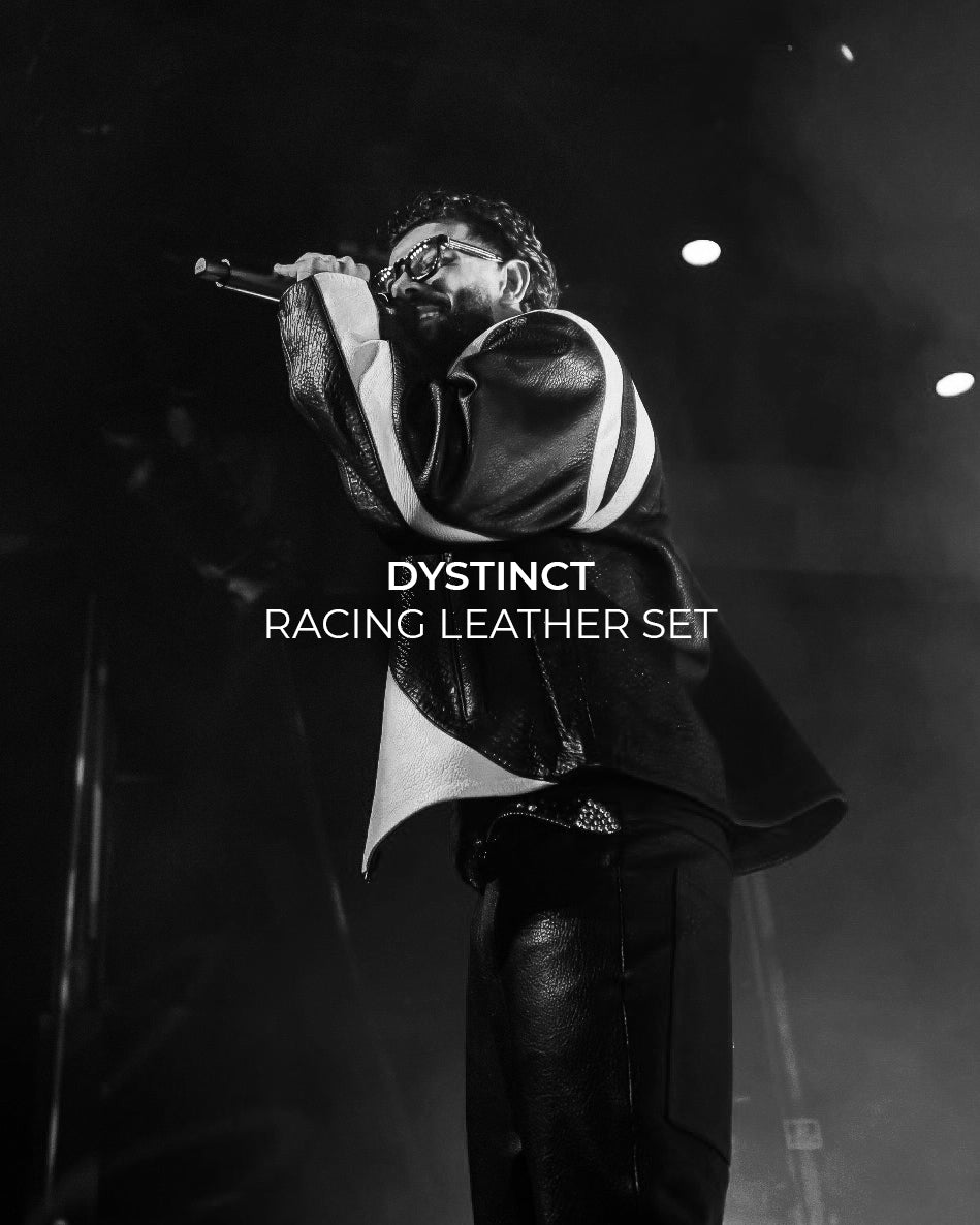 DYSTINCT singer moroccain in racing leather set from ROUGH.