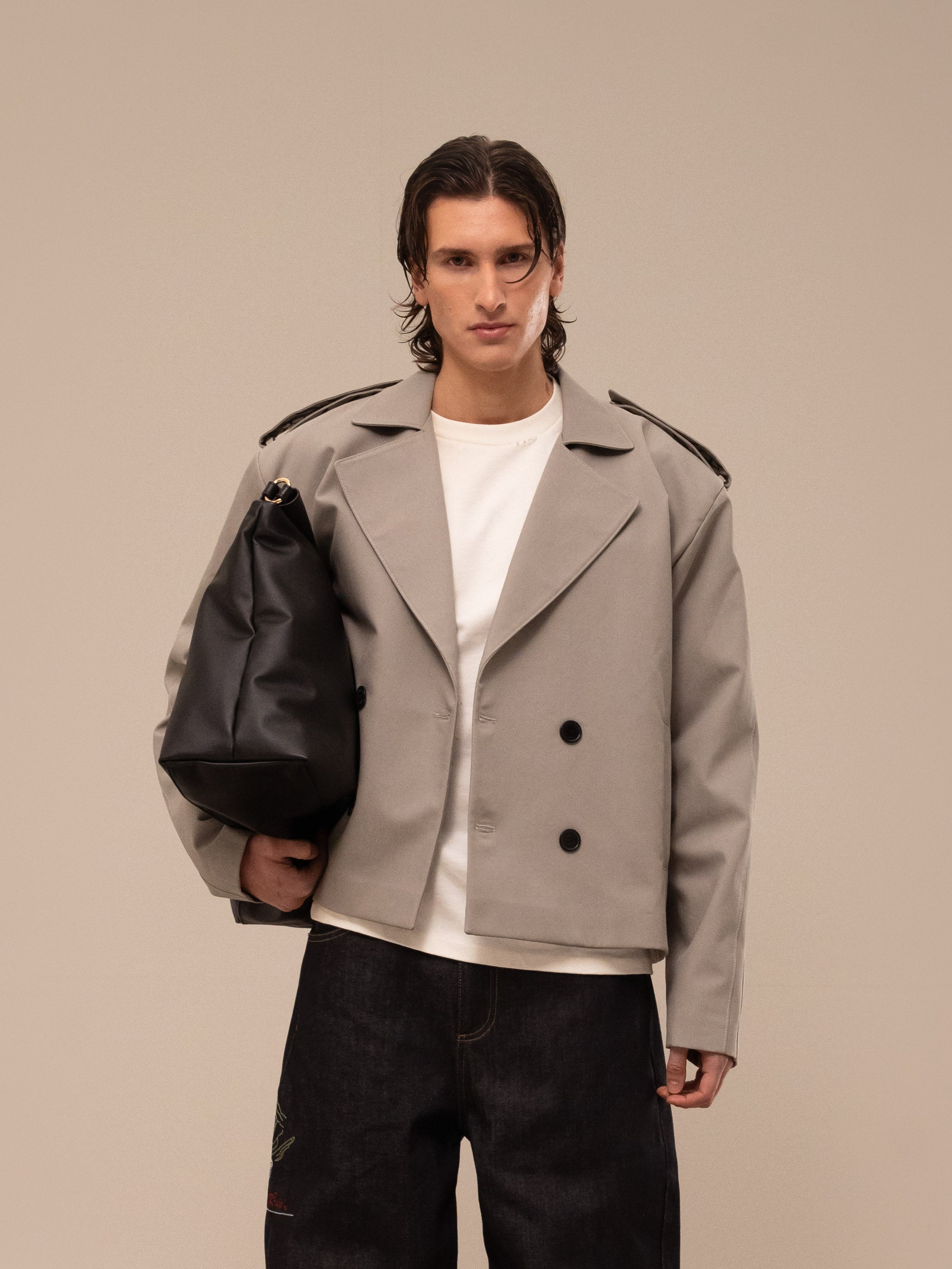 CROPPED TRENCH COAT