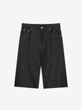 PLAIN DENIM SHORTS