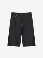PLAIN DENIM SHORTS