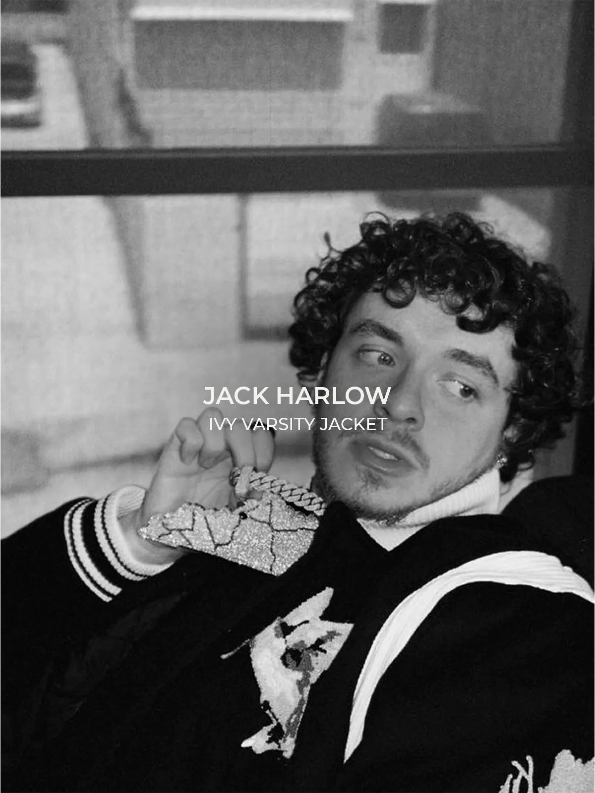 JACK HARLOW rapper musician ivy varsity jacket from ROUGH.