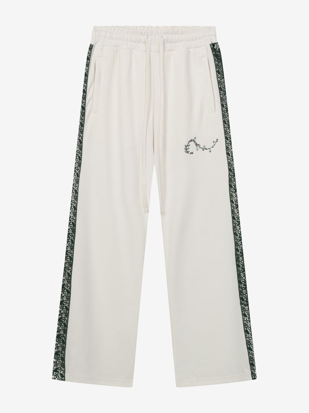 OLIVE TRACK PANTS OFF WHITE
