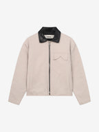 WORKWEAR LEATHER COLLAR JACKET