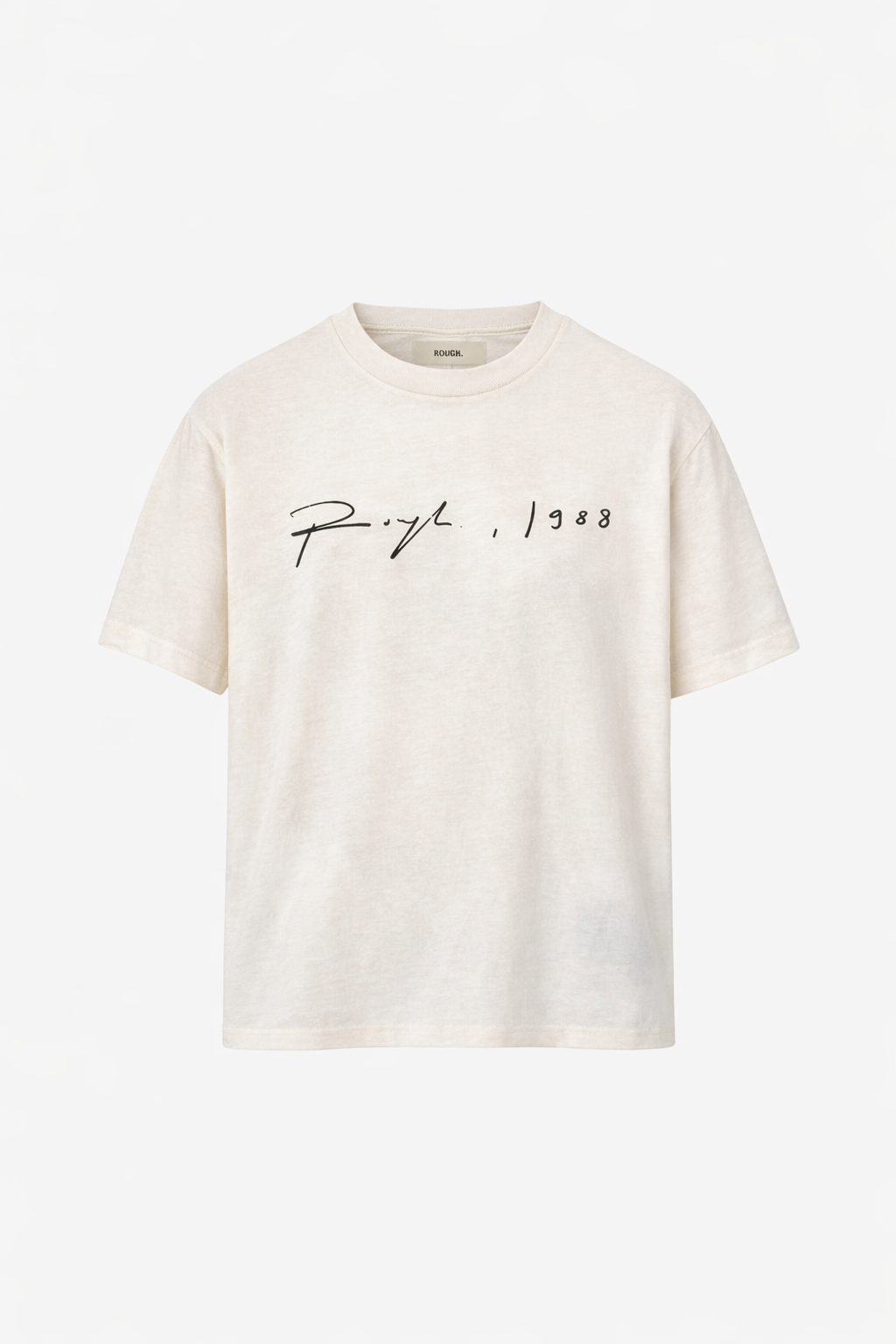 SIGNATURE FITTED T-SHIRT OFF WHITE/BLACK