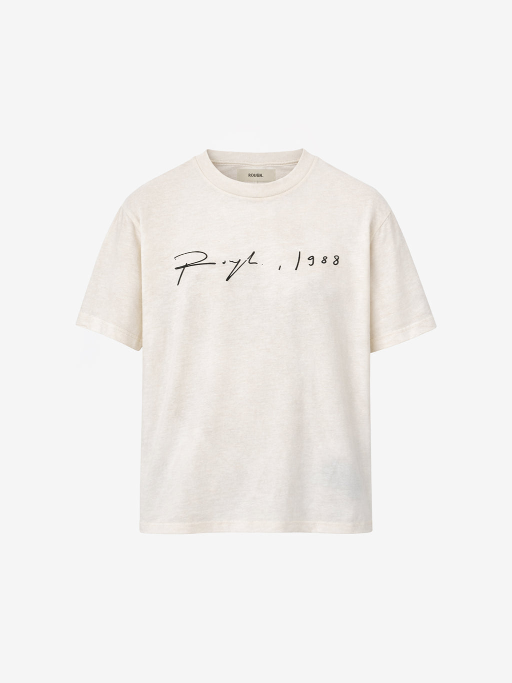 SIGNATURE FITTED T-SHIRT OFF WHITE/BLACK