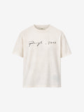 SIGNATURE FITTED T-SHIRT OFF WHITE/BLACK