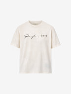 SIGNATURE FITTED T-SHIRT OFF WHITE/BLACK