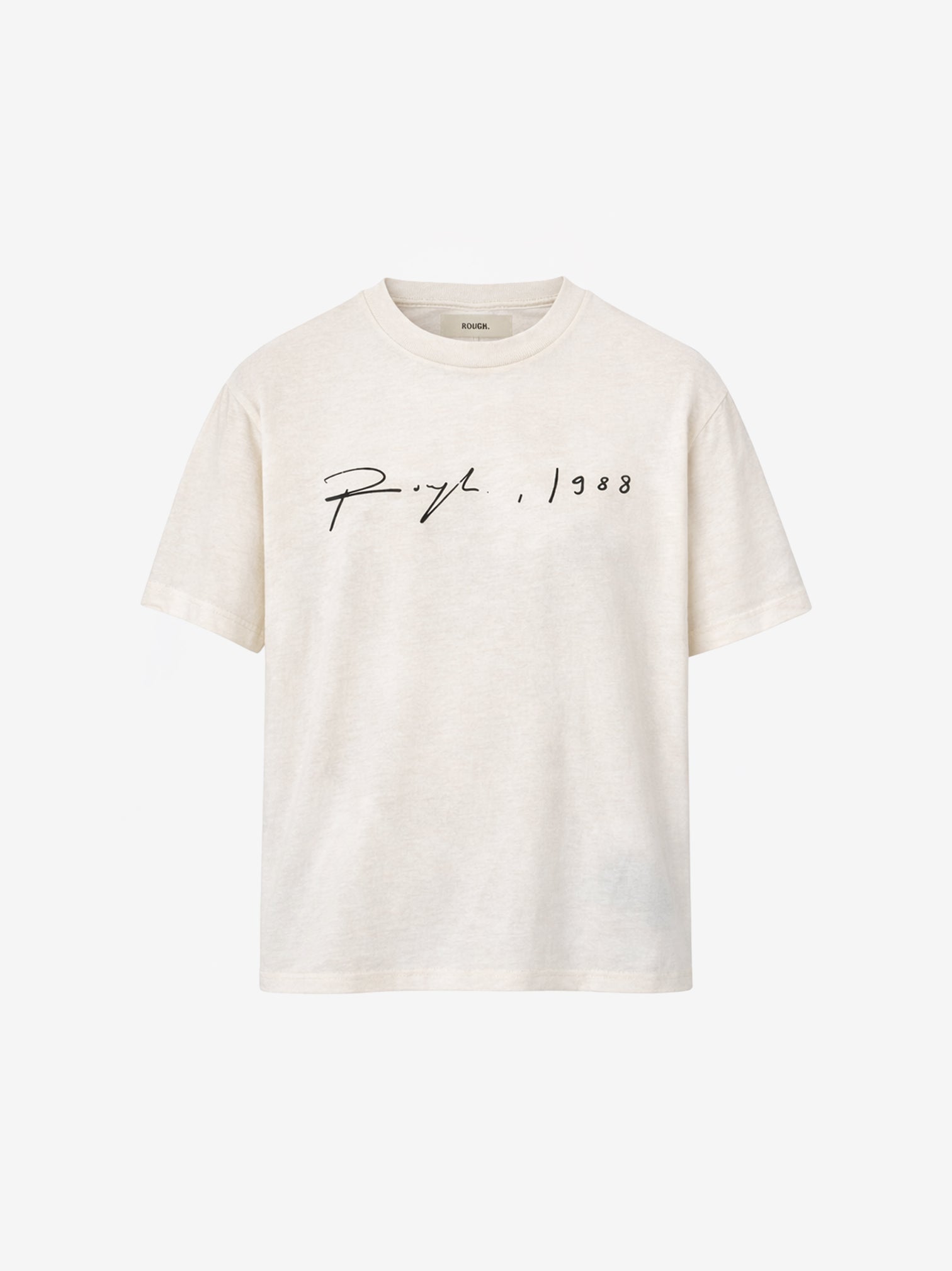 SIGNATURE FITTED T-SHIRT OFF WHITE/BLACK