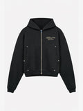 MERMAID ZIP HOODIE BLACK