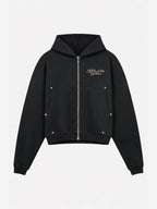 MERMAID ZIP HOODIE BLACK