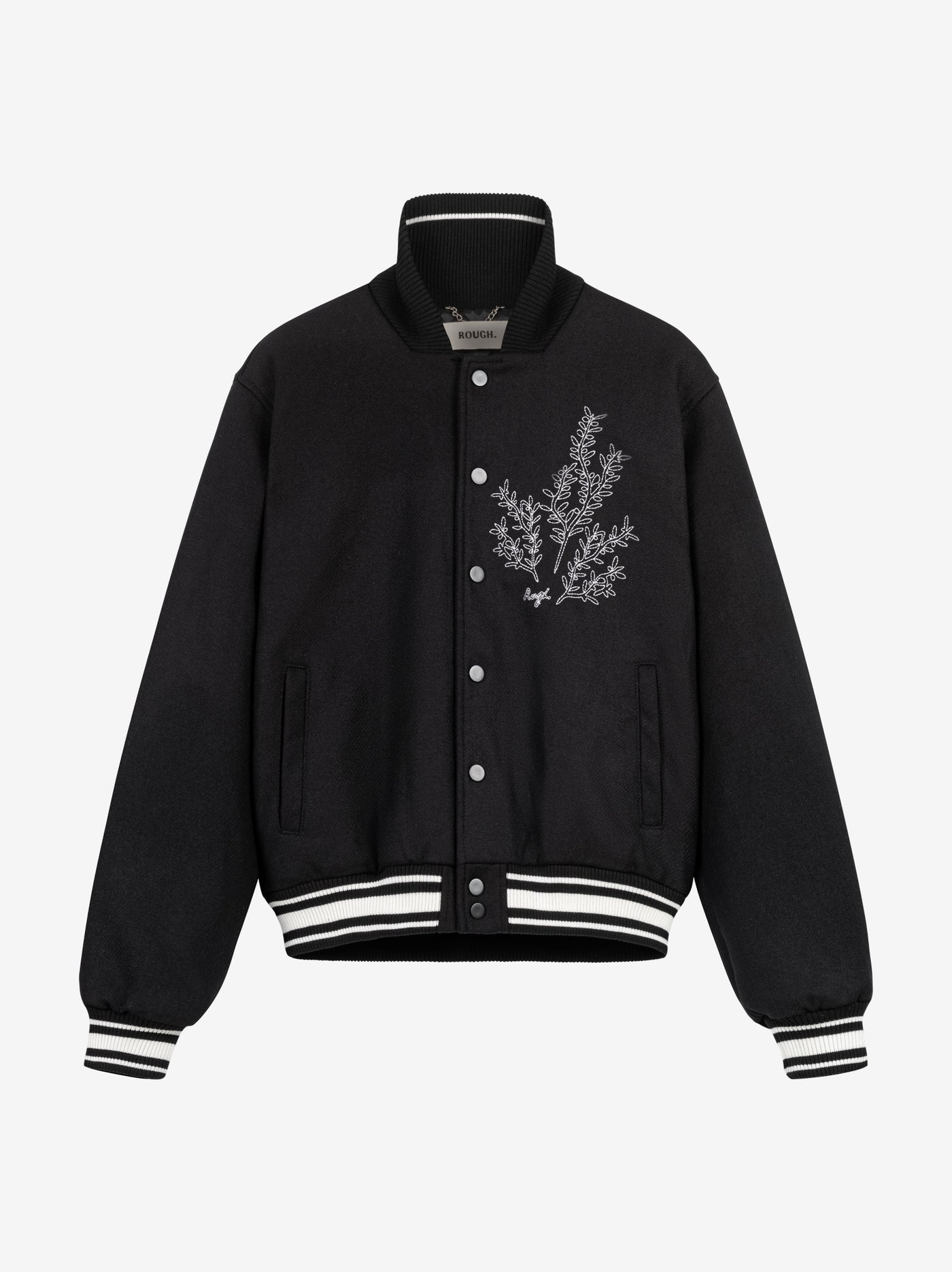 CROPPED VARSITY PEARL JACKET