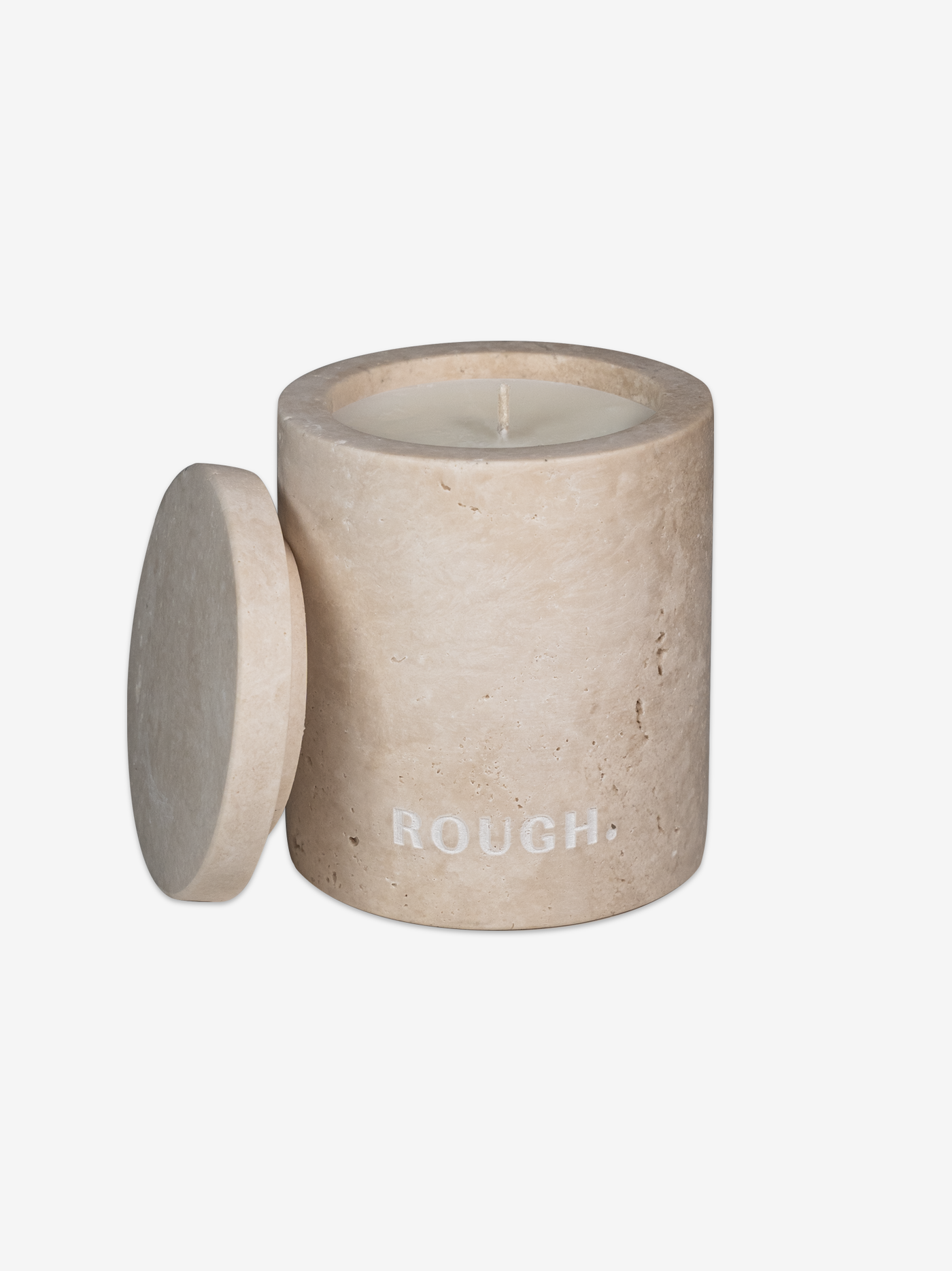 SCENTED TRAVERTINE CANDLE