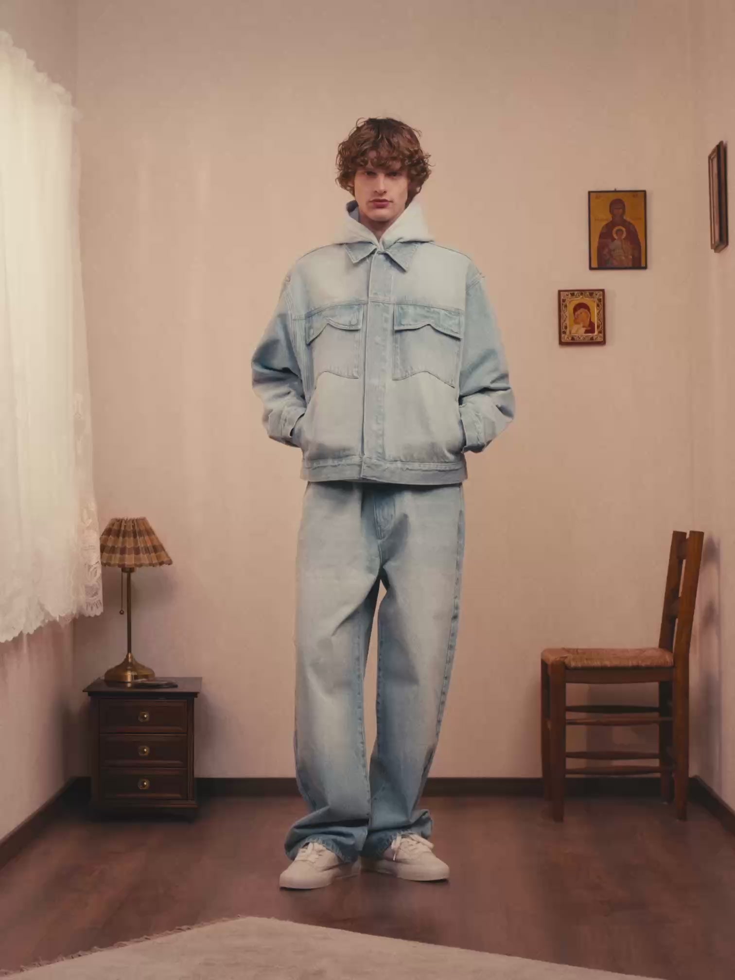 FADED DENIM SET