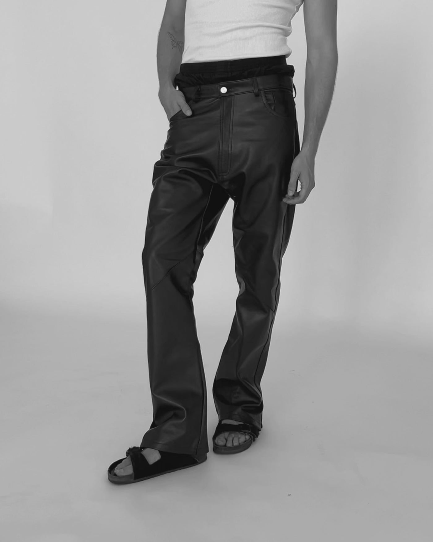 NAPPA LEATHER TAILORED TROUSERS