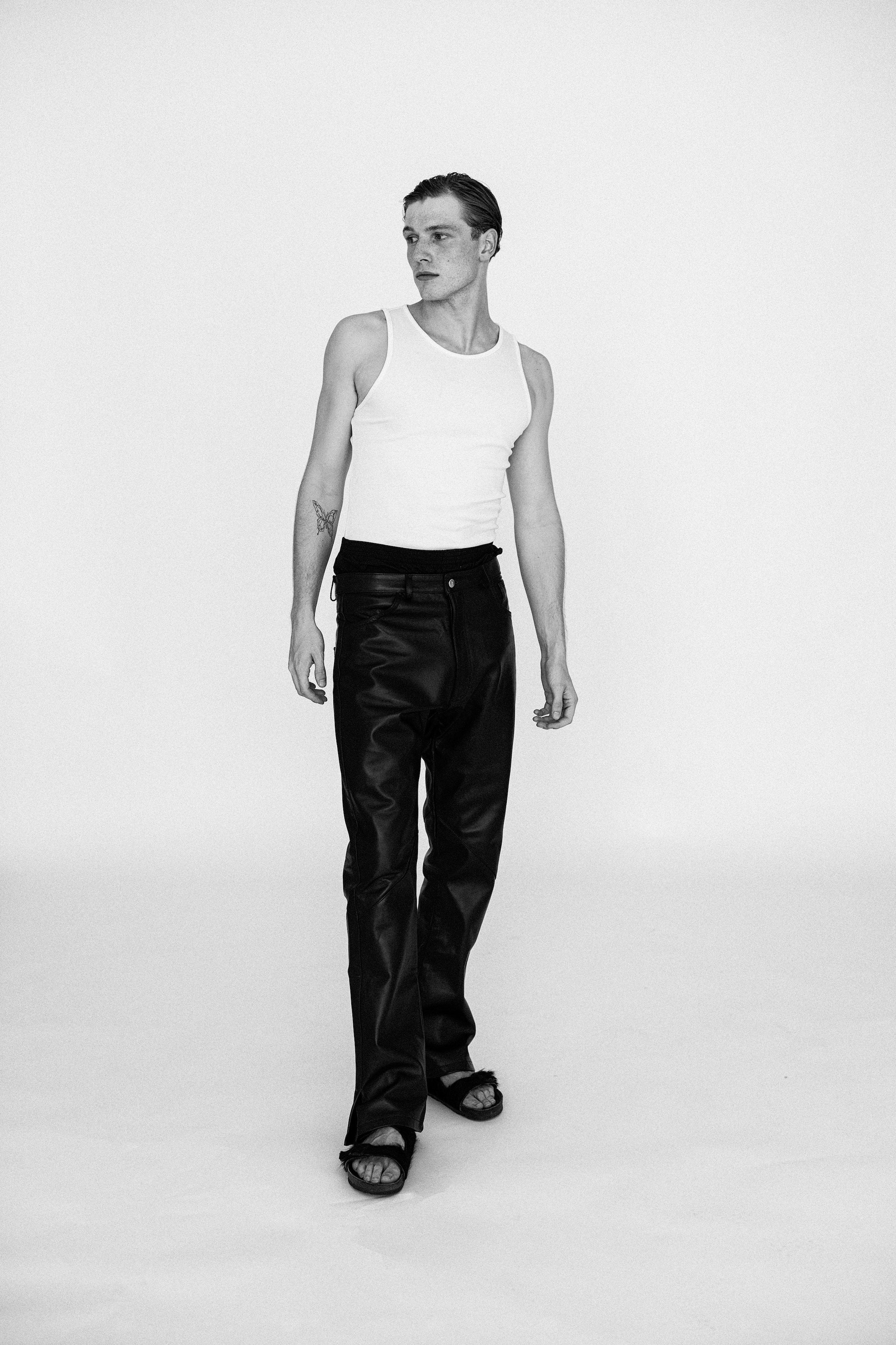 NAPPA LEATHER TAILORED TROUSERS