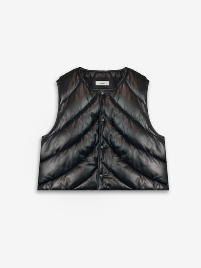 NAPPA LEATHER PUFFER VEST